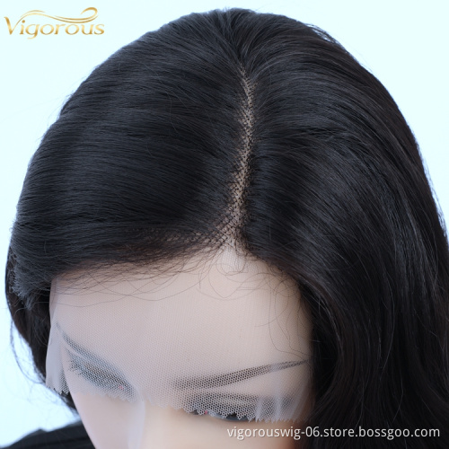 Vigorous cheap 26 inch colored heat resistant deep curly hand tied long styled synthetic lace front wigs for black women
